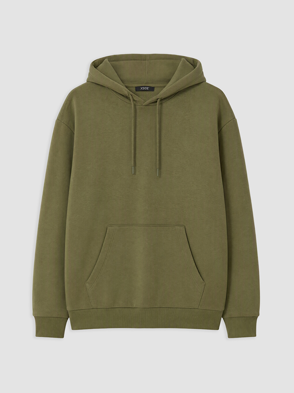 Haki Erkek Kalın Hoodie