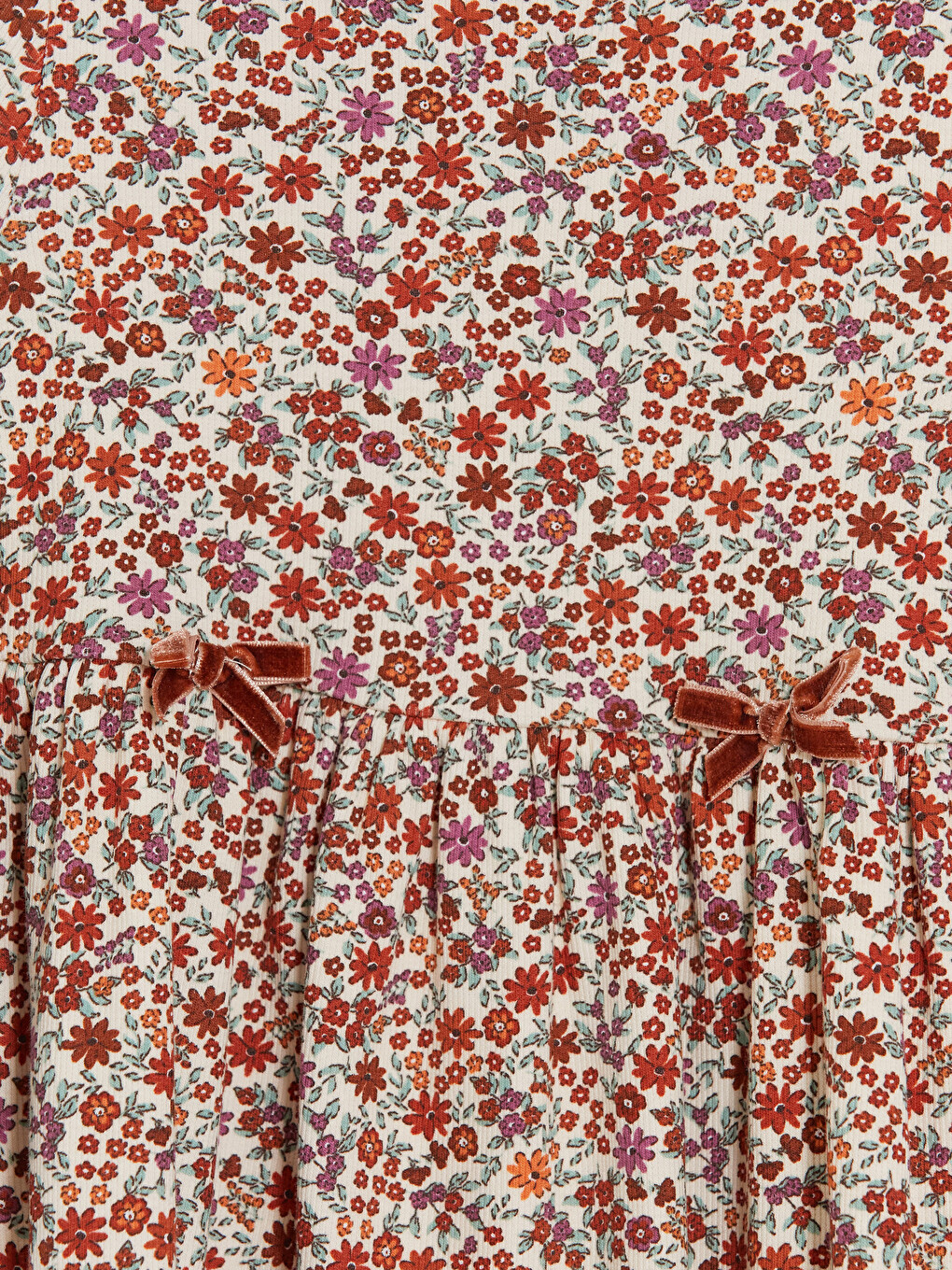 Crew Neck Floral Girls' Dress-1
