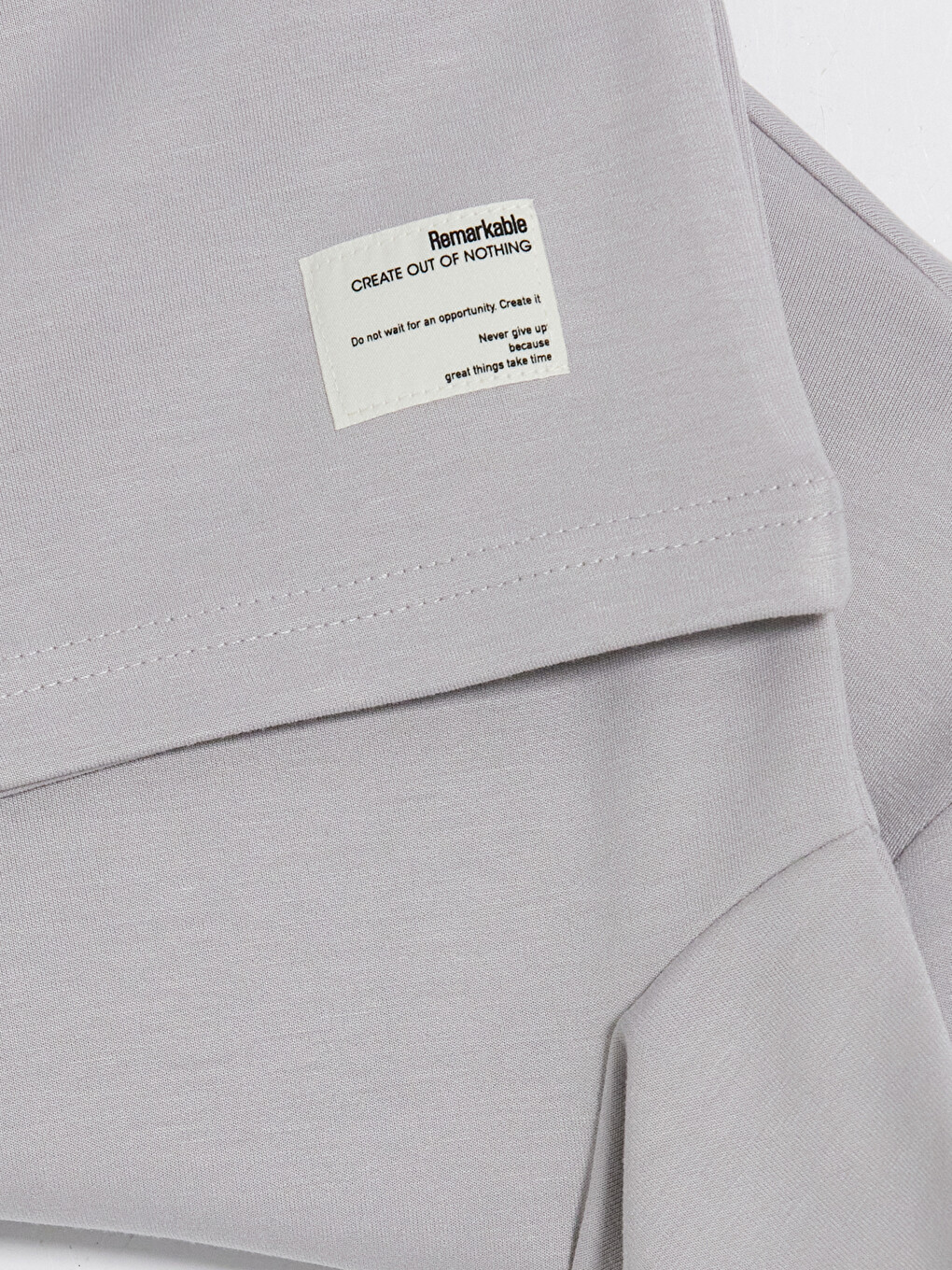 Gri Loose Fit Soft Touch Erkek Tişört-5