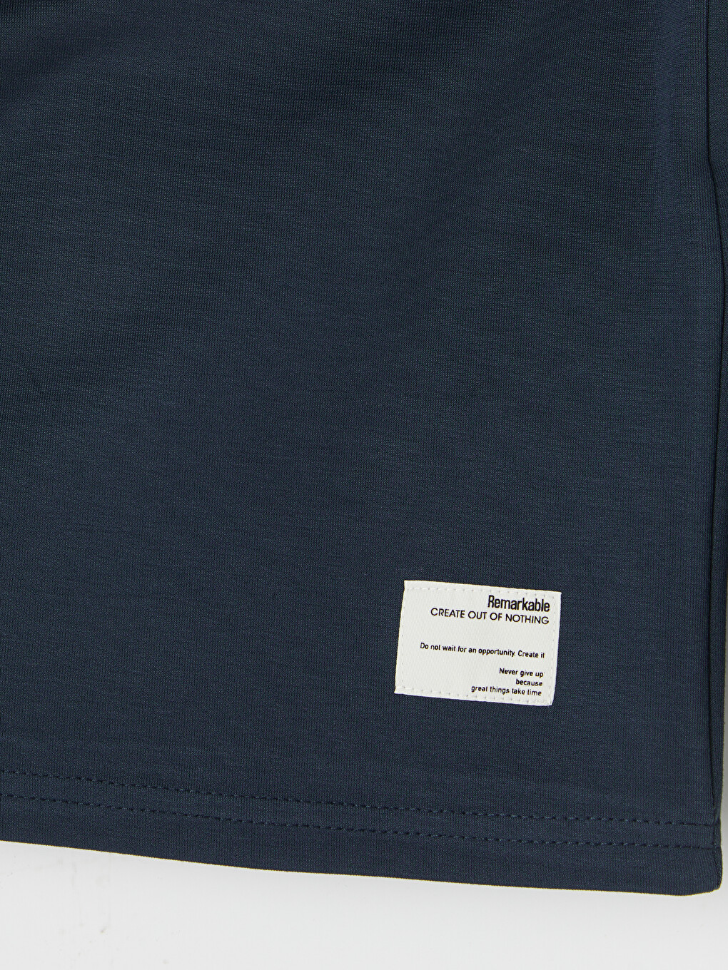 Lacivert Loose Fit Soft Touch Erkek Tişört-3