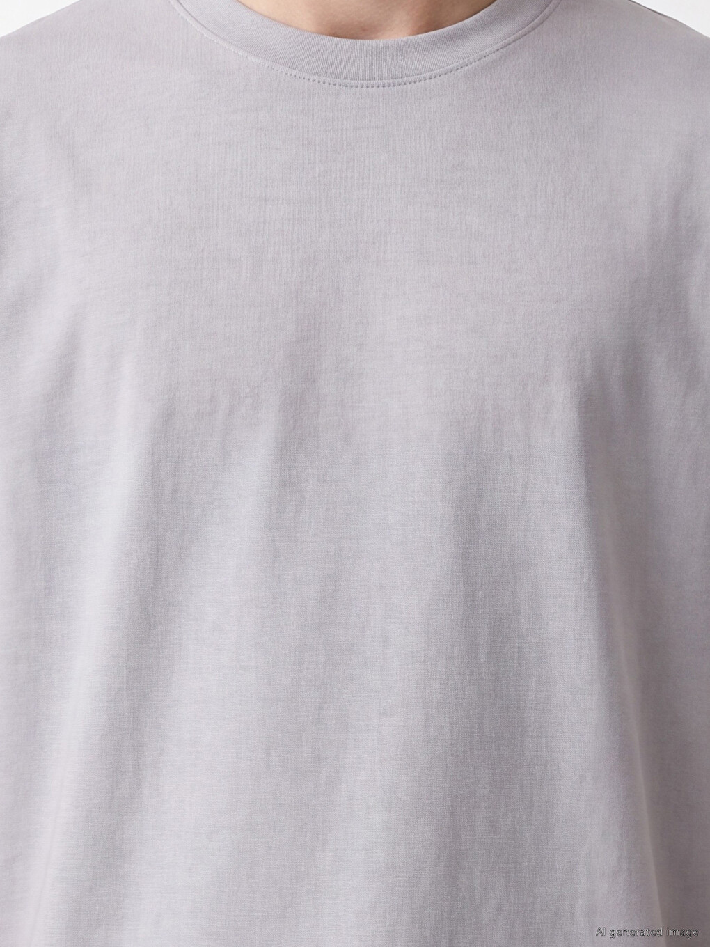 Gri Loose Fit Soft Touch Erkek Tişört-2