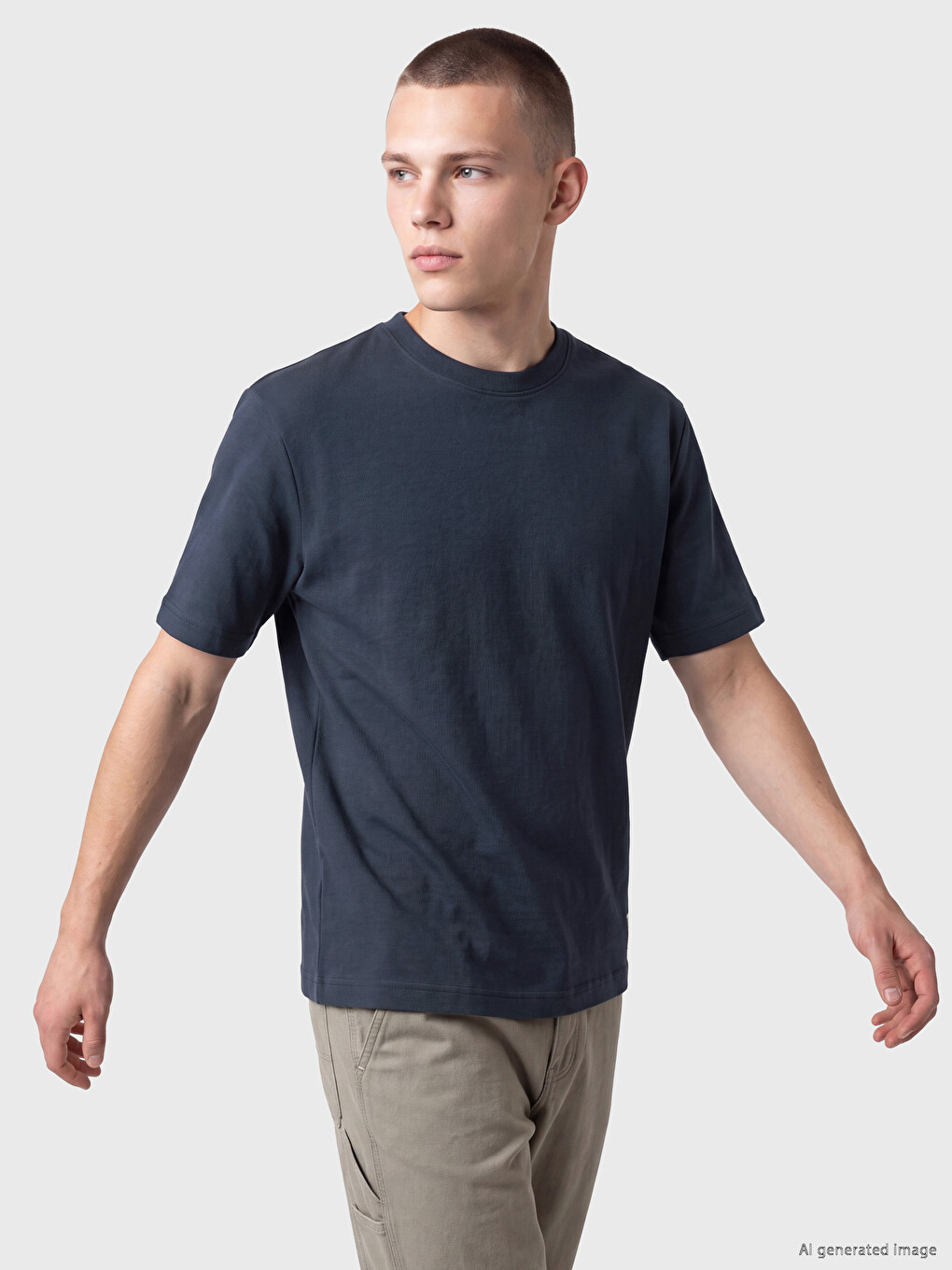 T-shirt I Madh Me Prekje Të Butë Për Burra