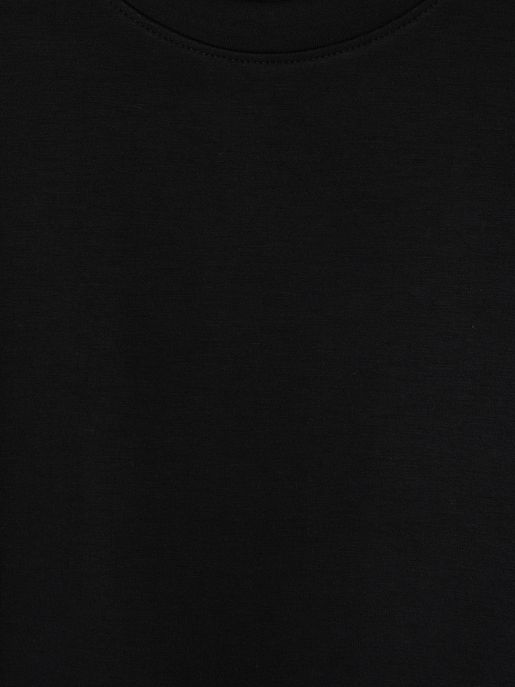 Siyah Loose Fit Soft Touch Erkek Tişört-5