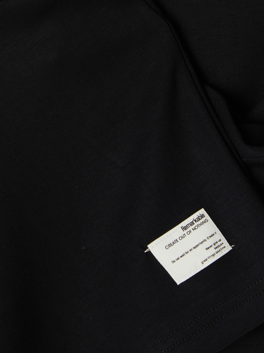 Siyah Loose Fit Soft Touch Erkek Tişört-7