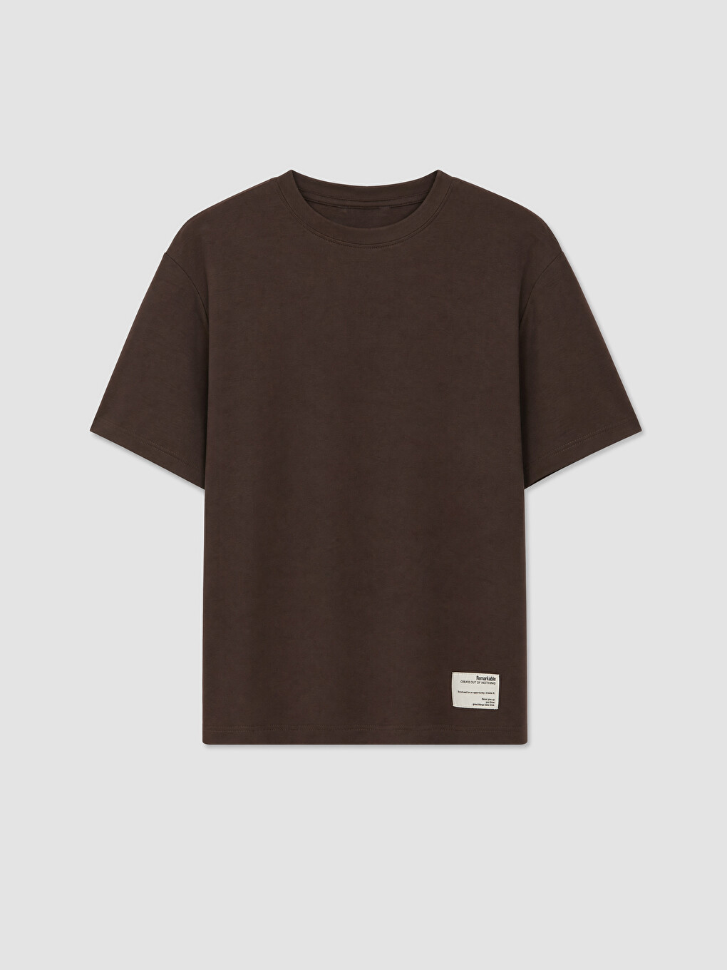 Kahverengi Loose Fit Soft Touch Erkek Tişört
