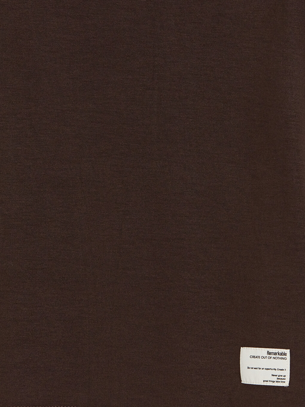 Kahverengi Loose Fit Soft Touch Erkek Tişört-2