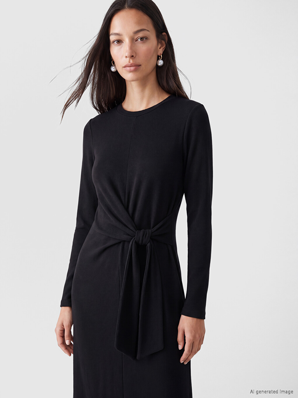 Soft Touch Waist Tie Dress-1