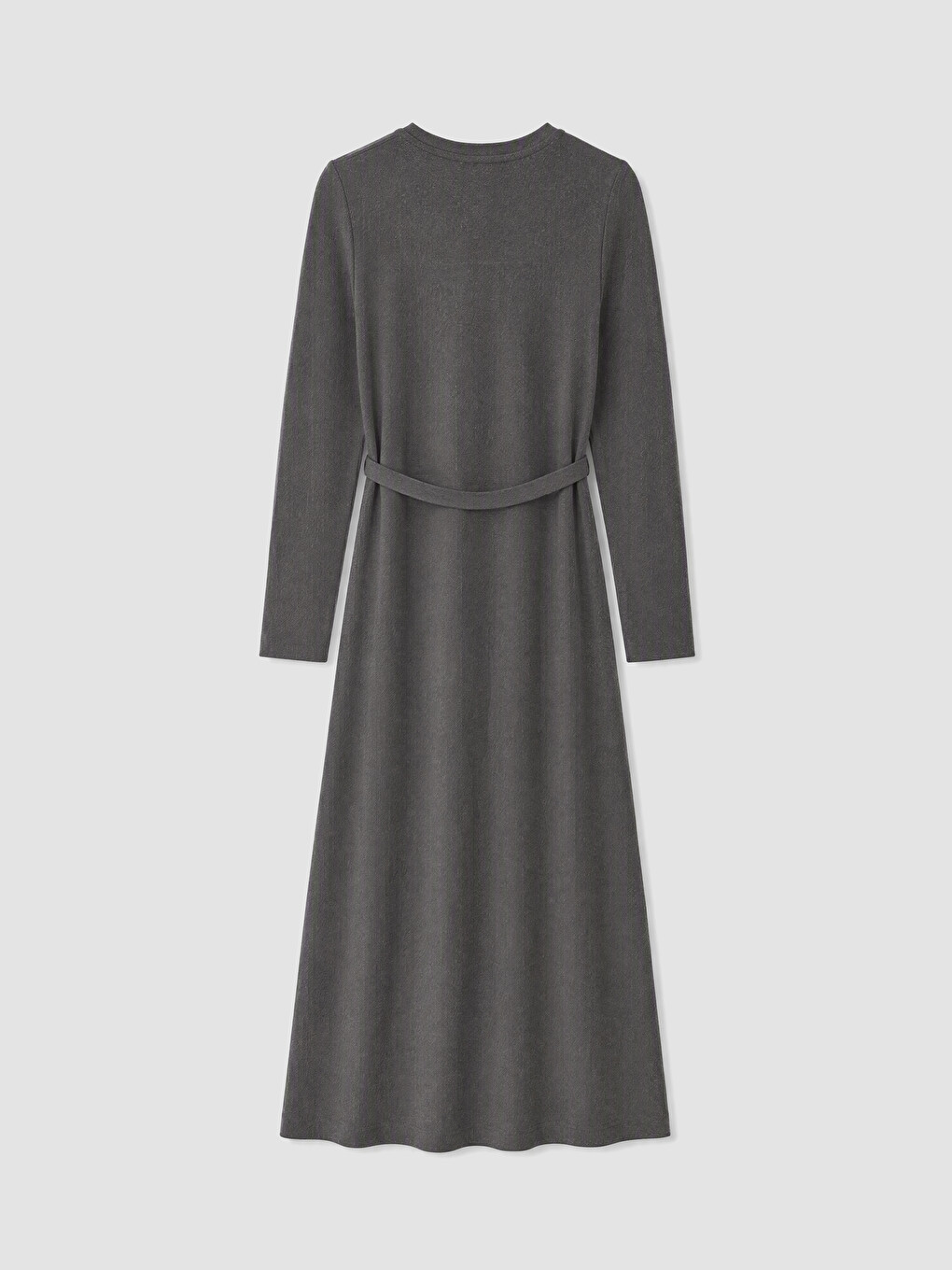Waist Sashed Flared Dress-2