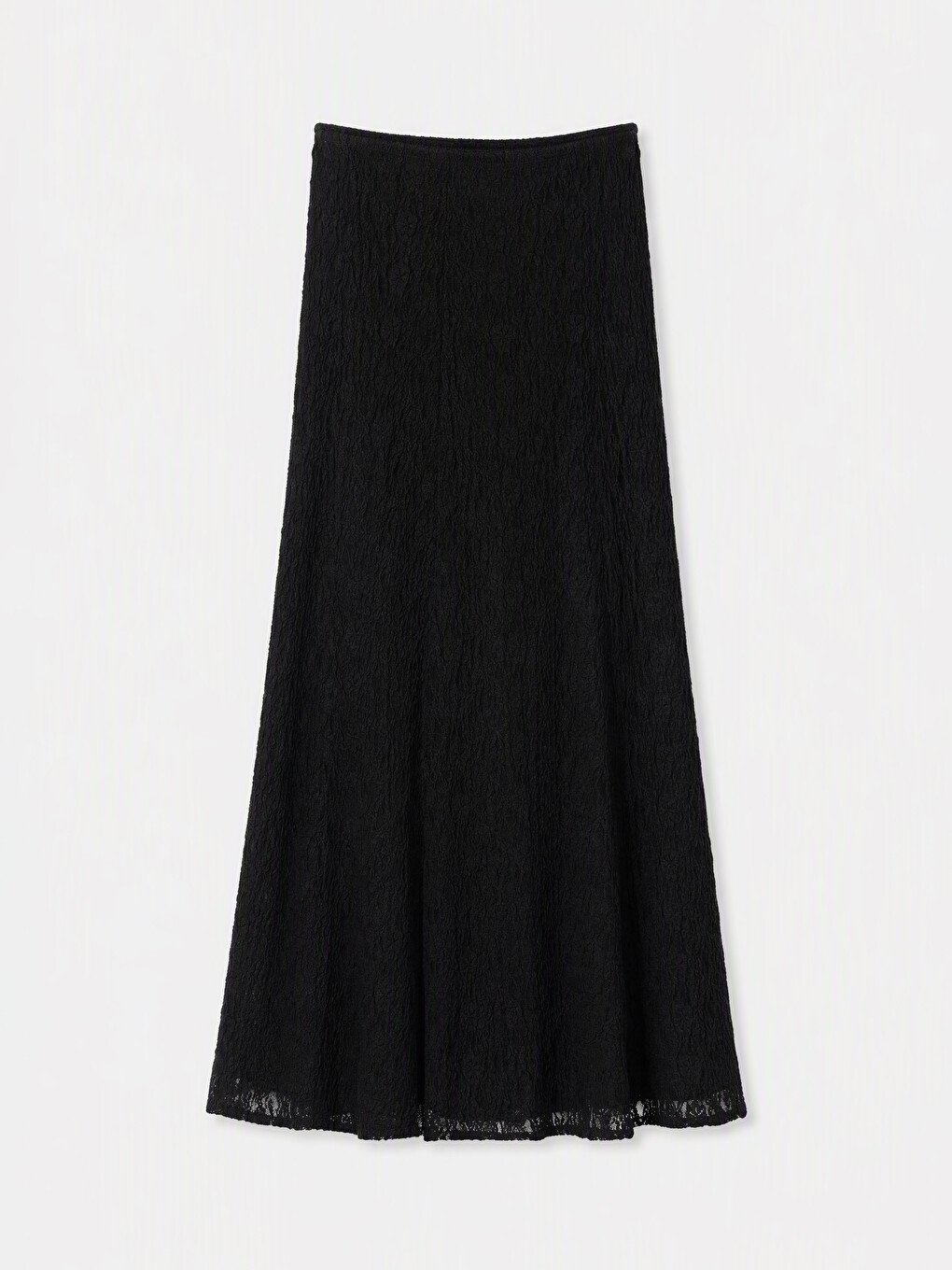 Elastic Waist Lace A-line Skirt-4