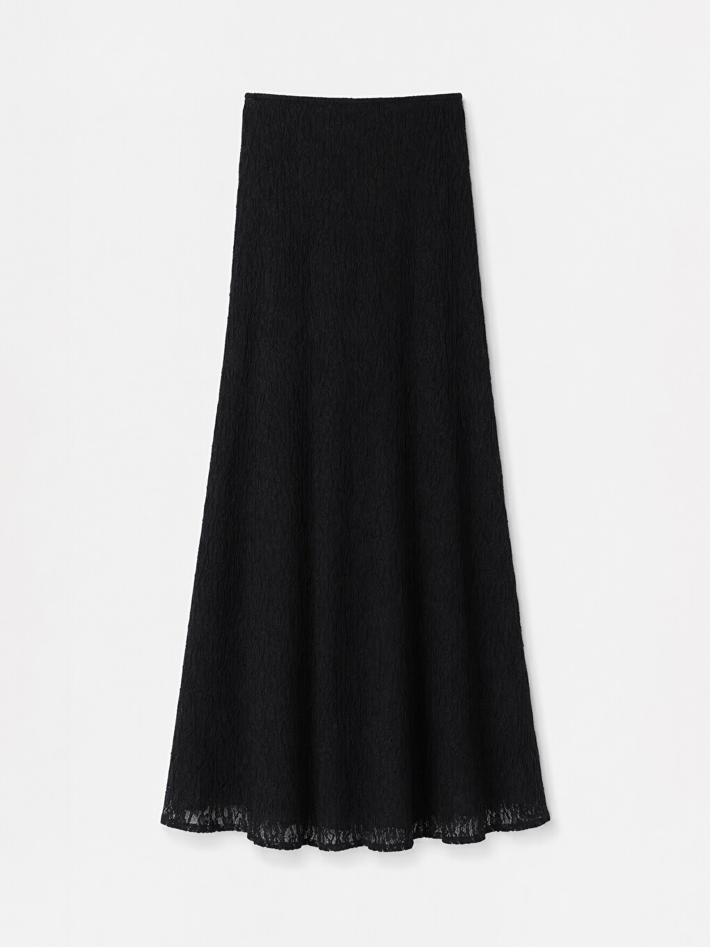 Elastic Waist Lace A-line Skirt-5
