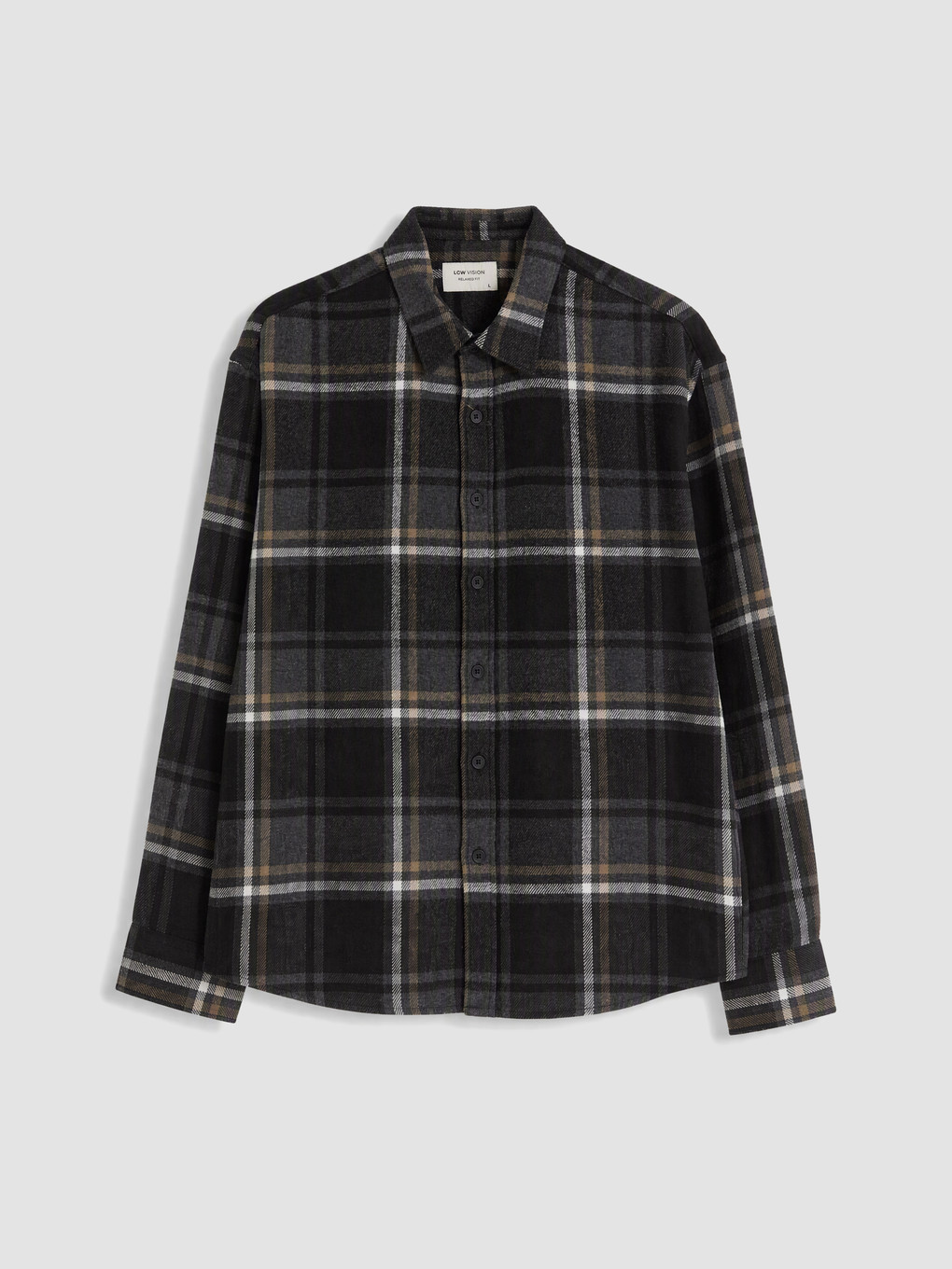 Man Anthracite Flannel Shirt-4