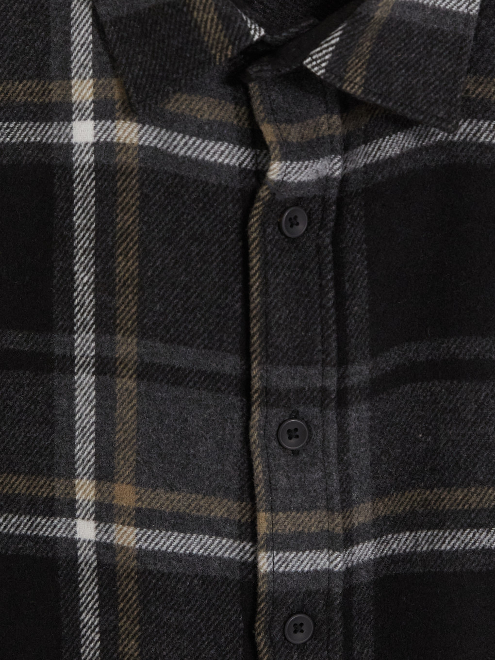 Man Anthracite Flannel Shirt-5