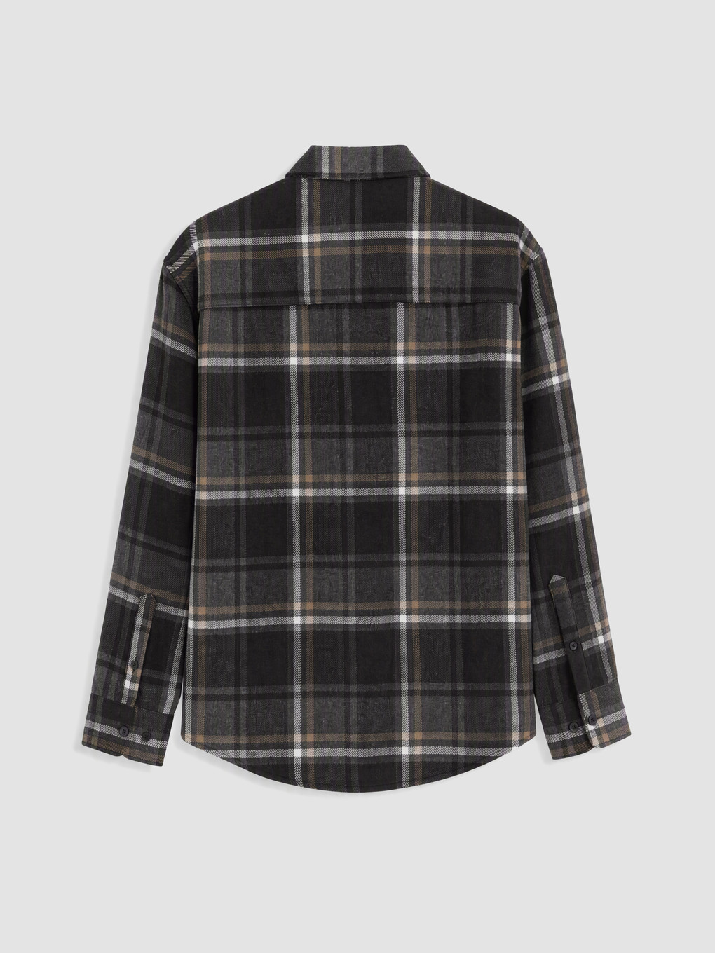 Man Anthracite Flannel Shirt-6
