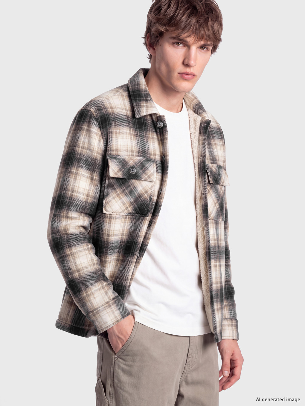 Man Grey Overshirt