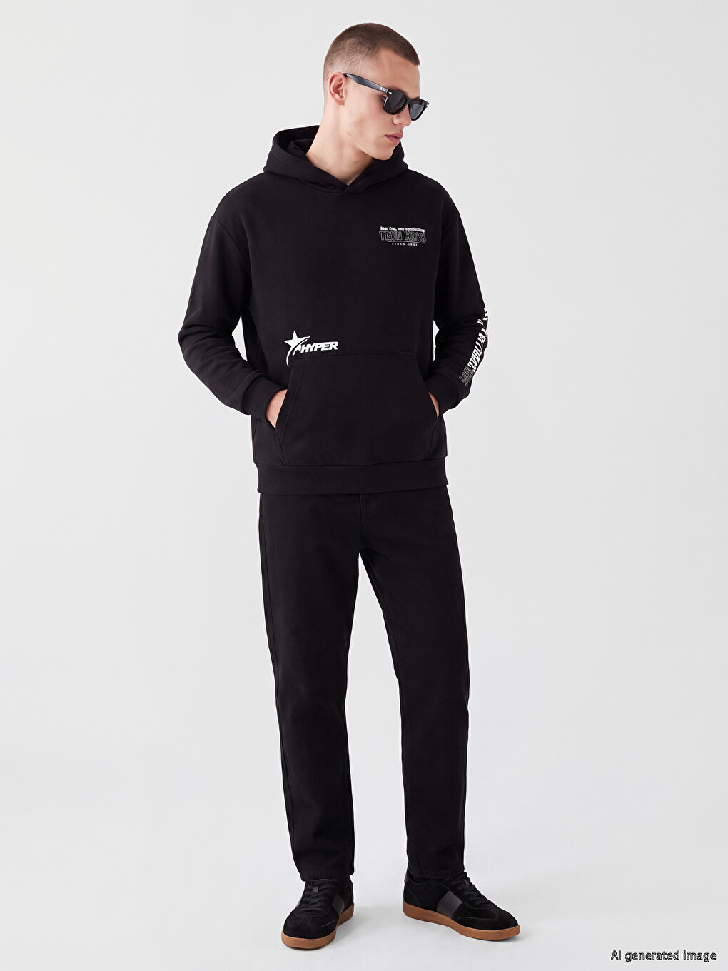 Printed Men's Thick Hoodie-1