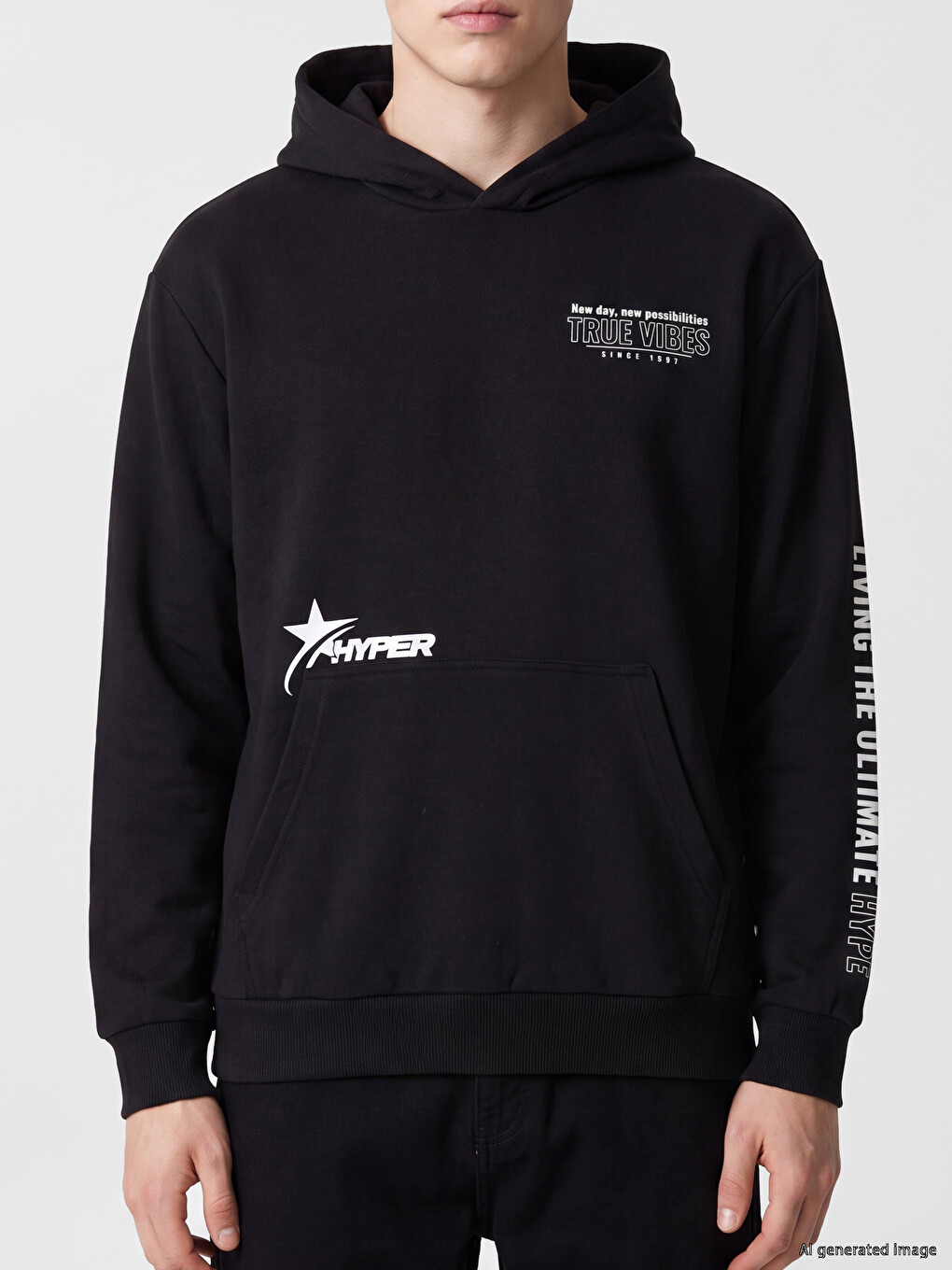 Printed Men's Thick Hoodie-2