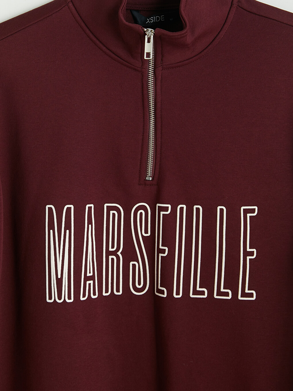 Mock Neck Marseille Printed Men's Thick Sweatshirt-6