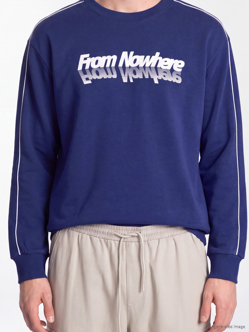 Crew Neck Printed Sweatshirt-2