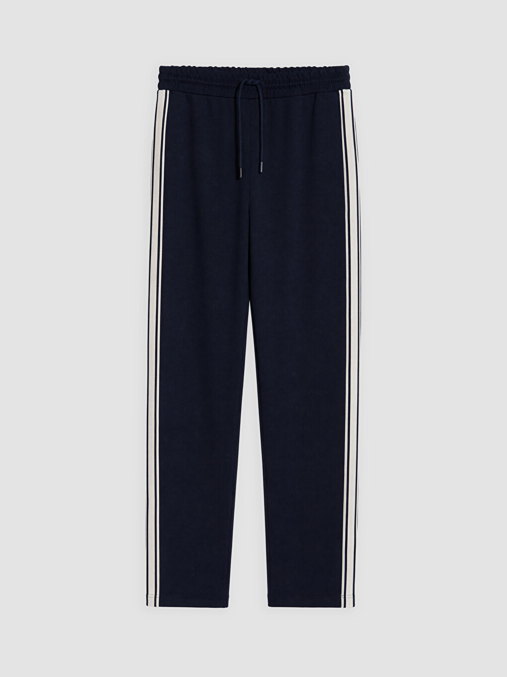 Lacivert Regular Fit Yanları Şeritli Erkek Pantolon-4