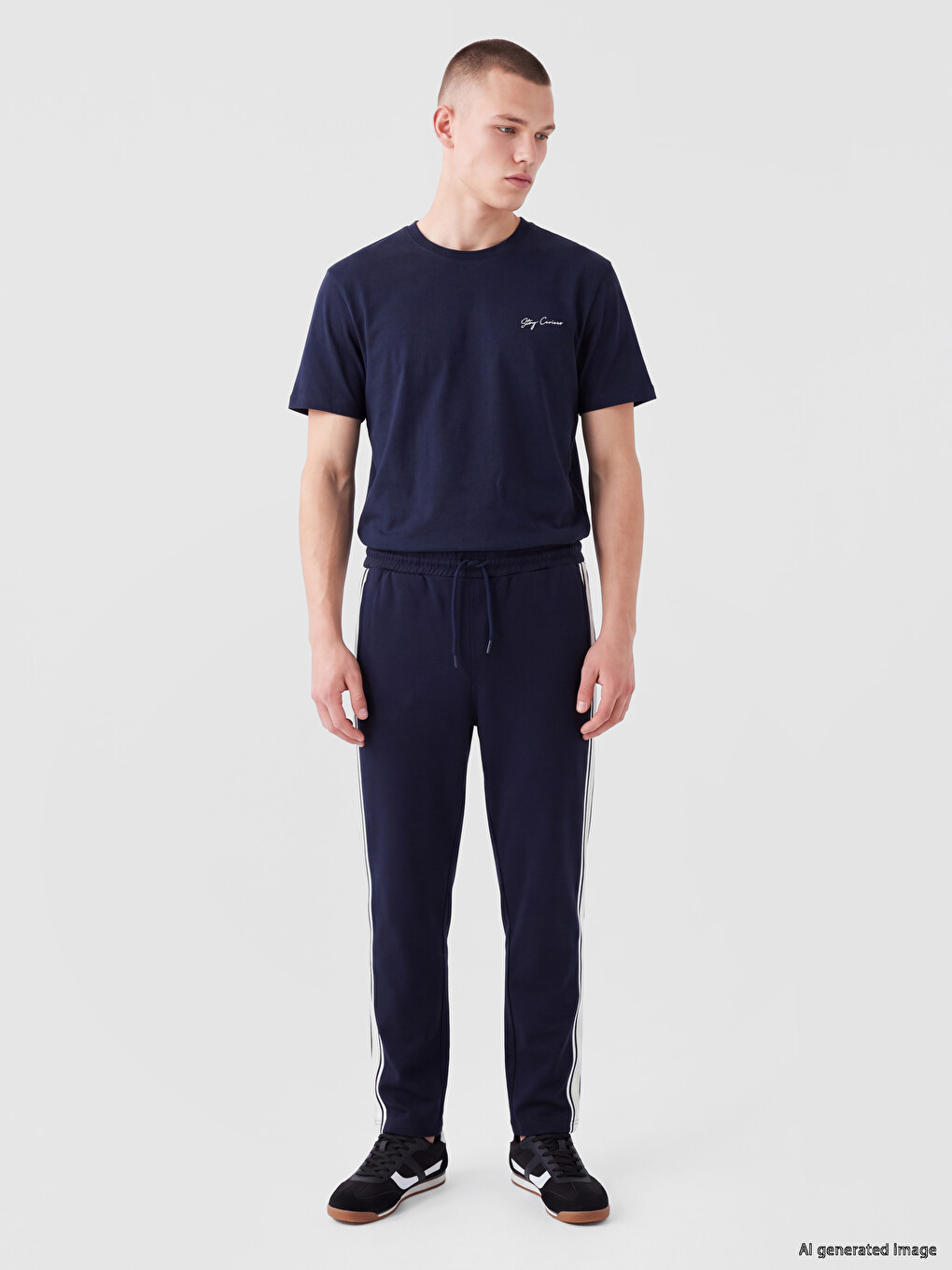 Regular Fit Sides Striped Men's Sweatpants