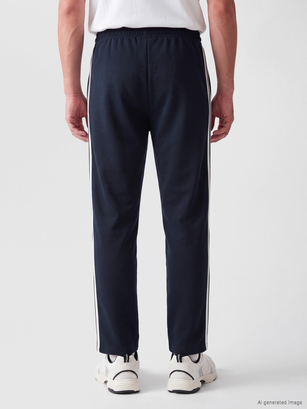 Lacivert Regular Fit Yanları Şeritli Erkek Eşofman Altı-2