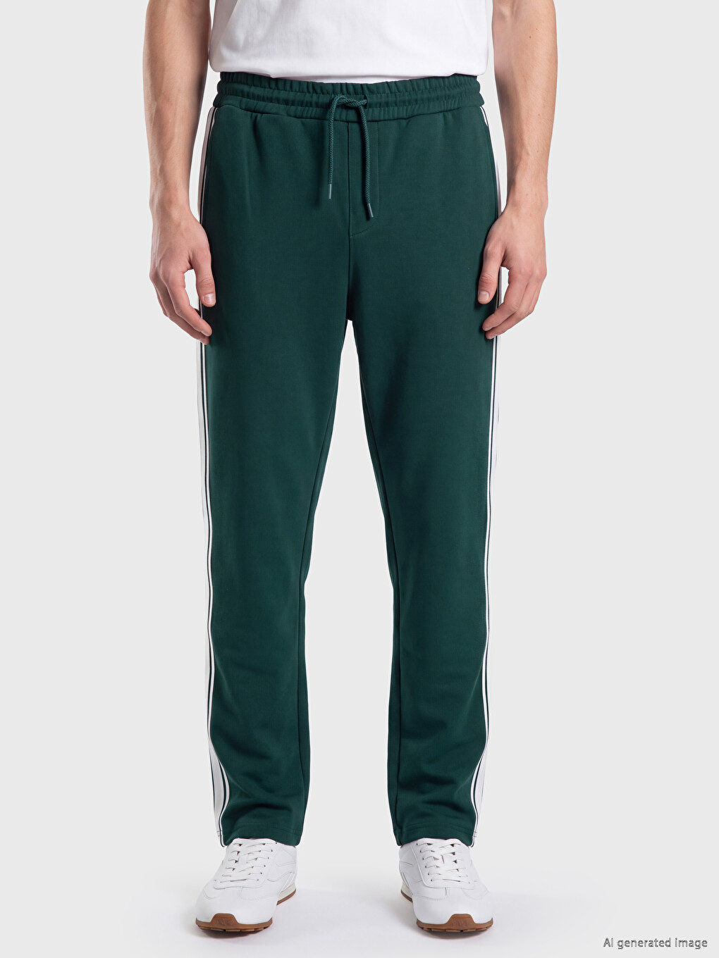 Regular Fit Sides Striped Men's Sweatpants-2