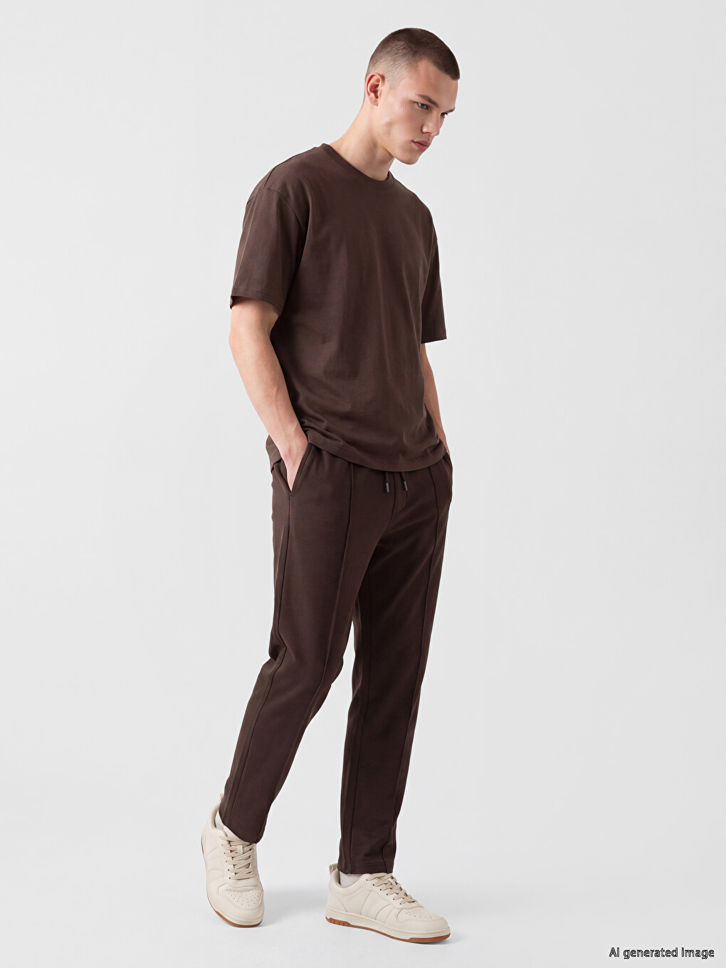 Kahverengi Regular Fit Soft Touch Erkek Pantolon-1