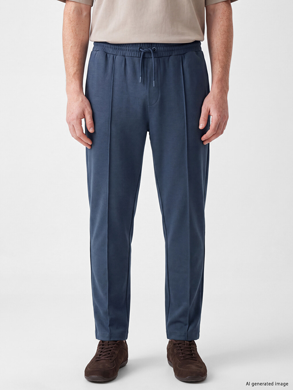 Lacivert Regular Fit Soft Touch Erkek Pantolon-1