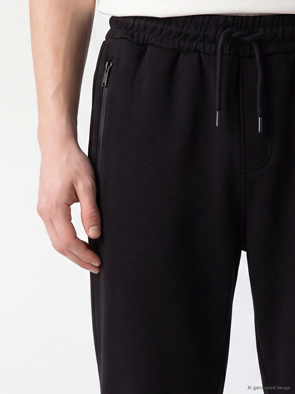 Siyah Regular Fit Erkek Eşofman Altı-2