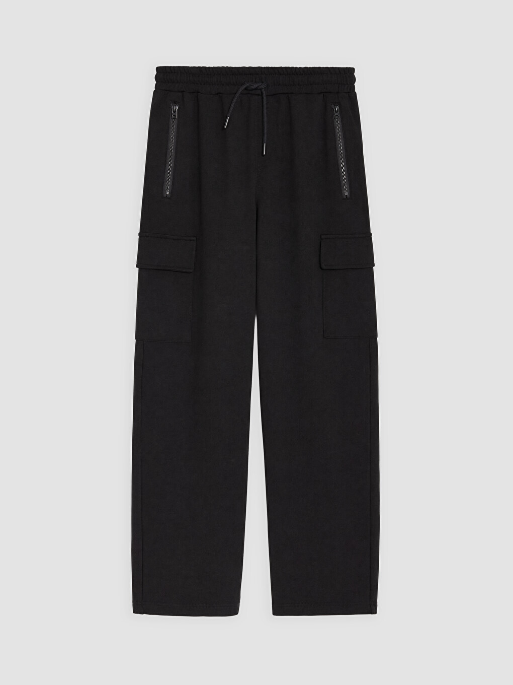 Siyah Regular Fit Erkek Kargo Eşofman Altı-4
