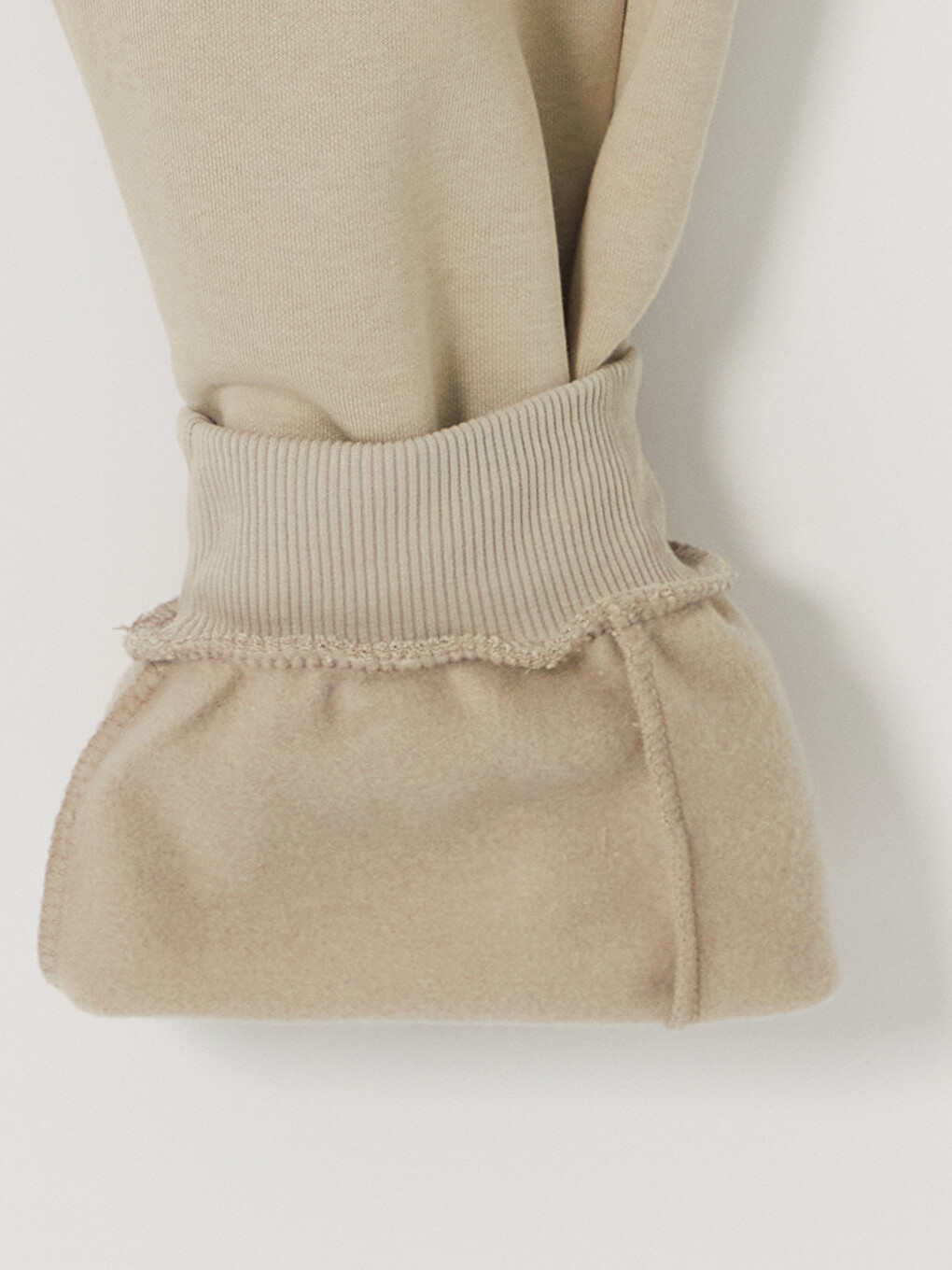 Man Beige Jogger Sweatpants-1