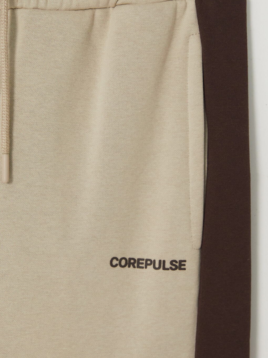 Man Beige Jogger Sweatpants-2