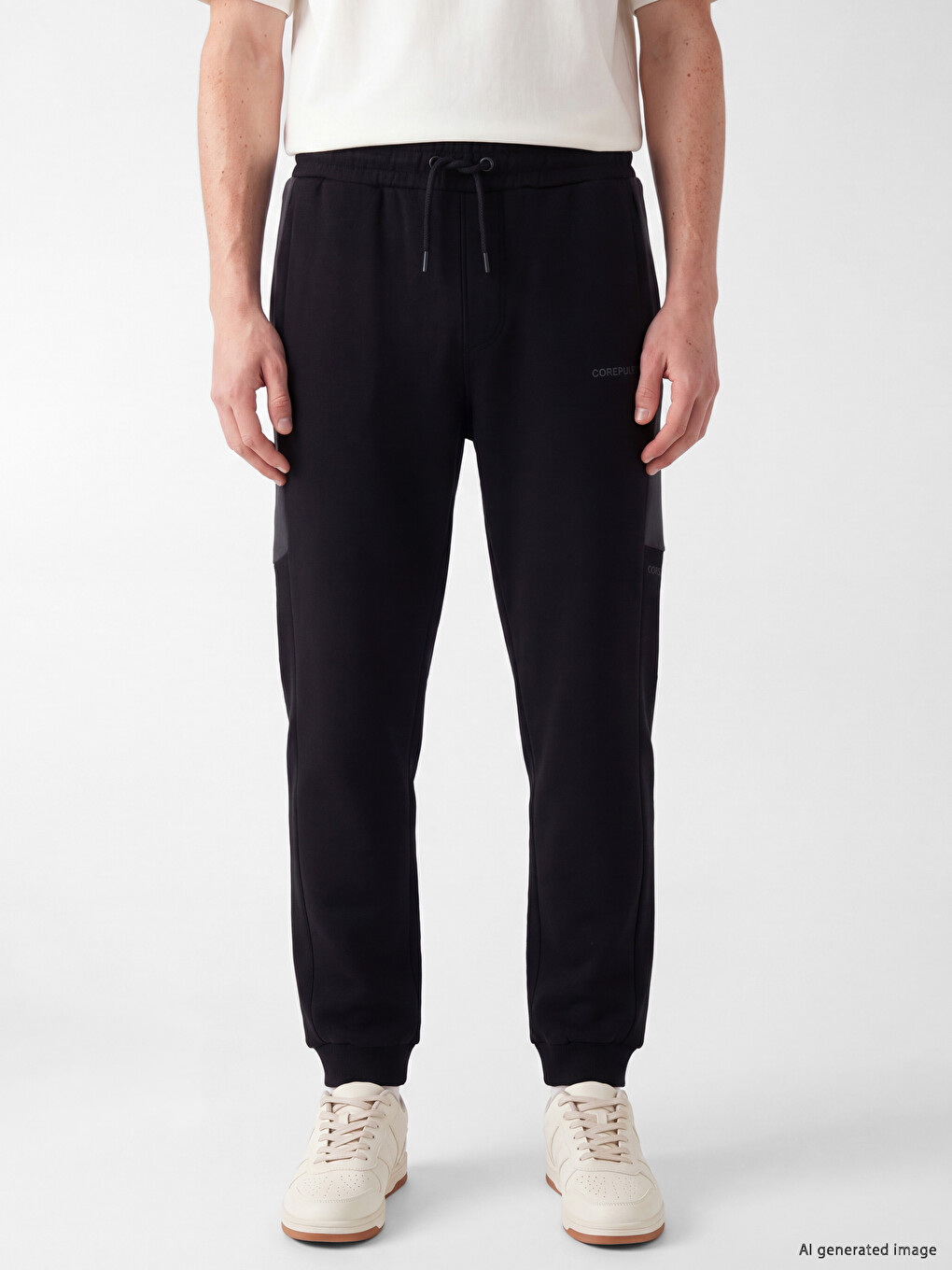 Siyah Regular Fit Erkek Jogger Eşofman Altı-1
