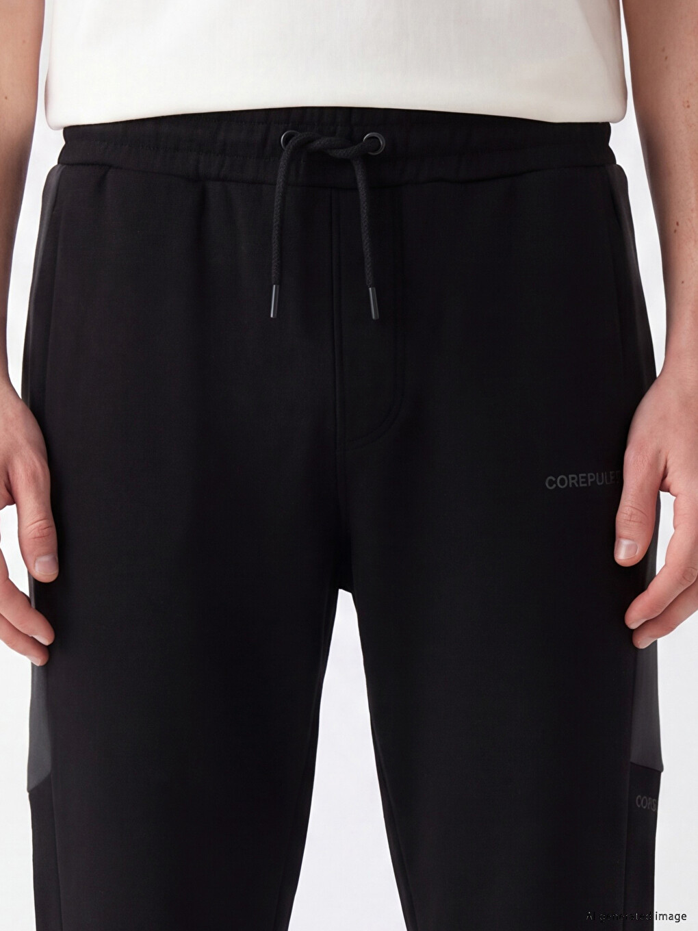 Siyah Regular Fit Erkek Jogger Eşofman Altı-2