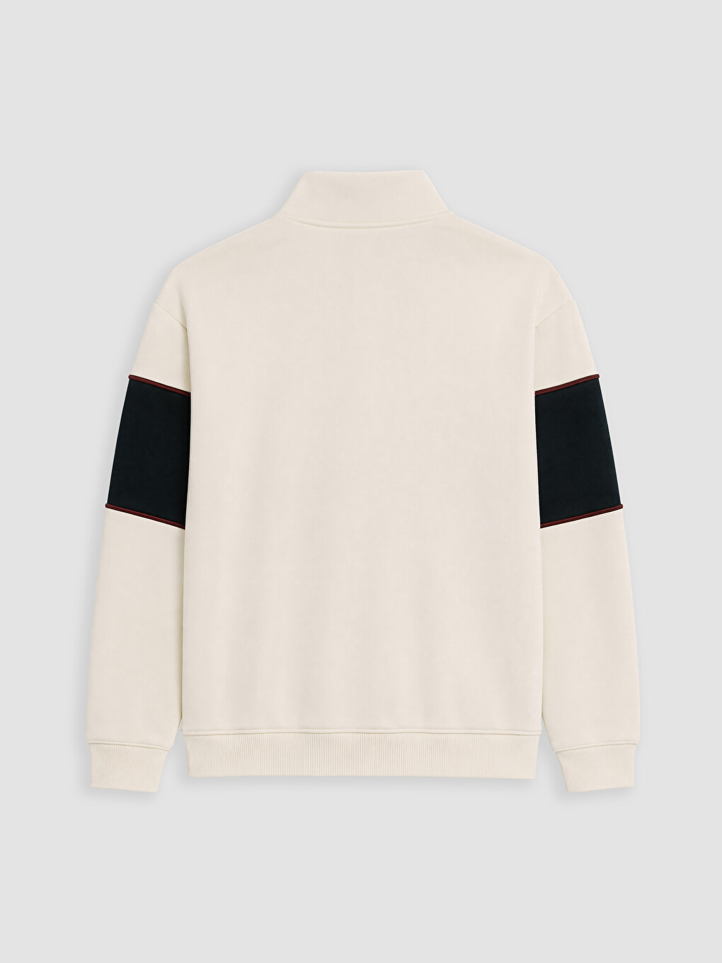 Mock Neck London Embroidered Men's Thick Sweatshirt-6