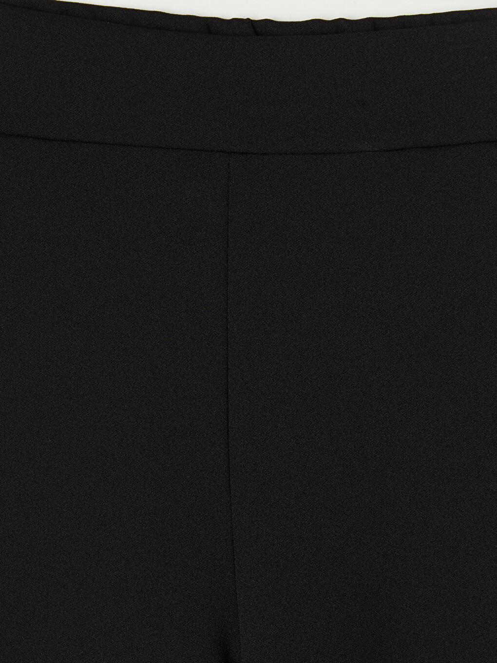 Siyah Beli Lastikli Geniş Paça Kadın Pantolon-1