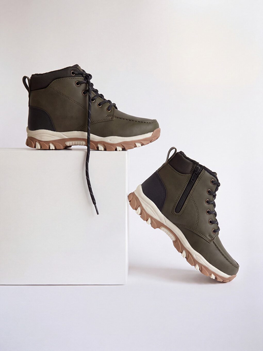 Laced And Zippered Boys' Boot-5