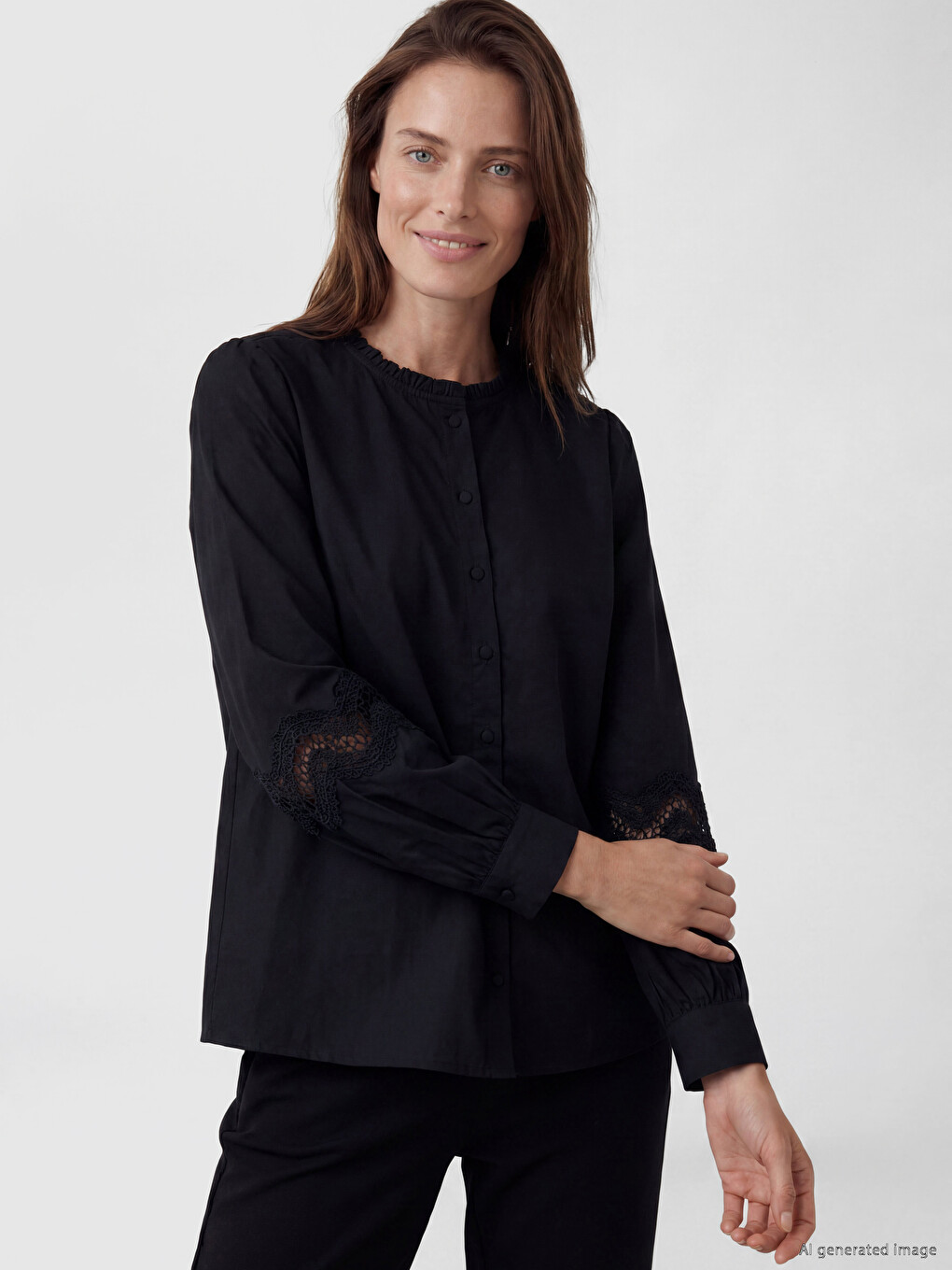 Grandad Collar Women's Shirt