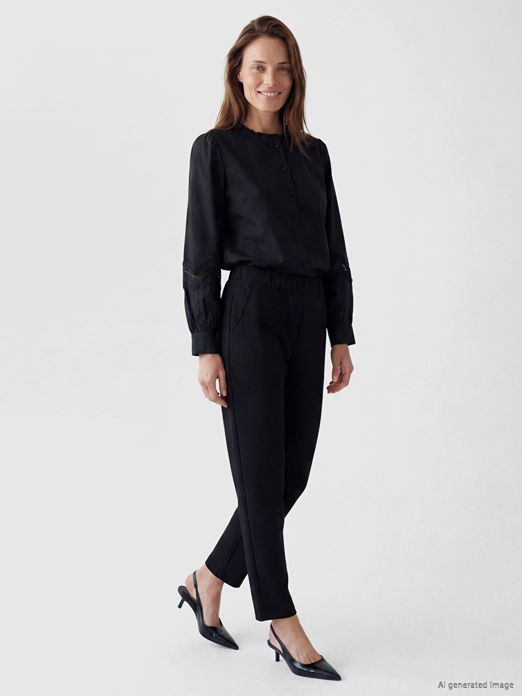 Grandad Collar Women's Shirt-1