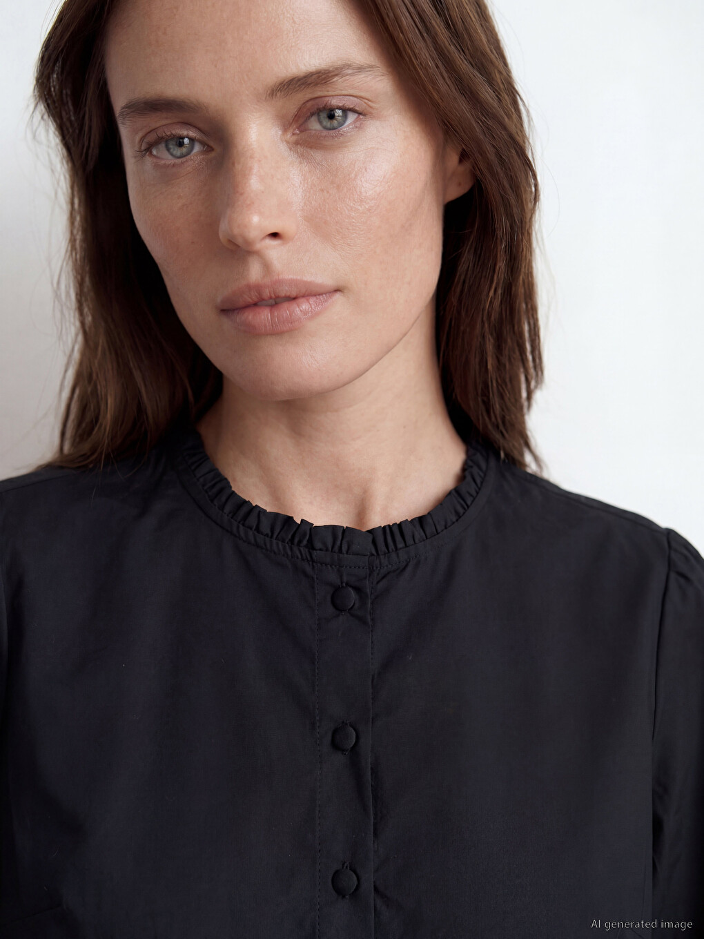 Grandad Collar Women's Shirt-2