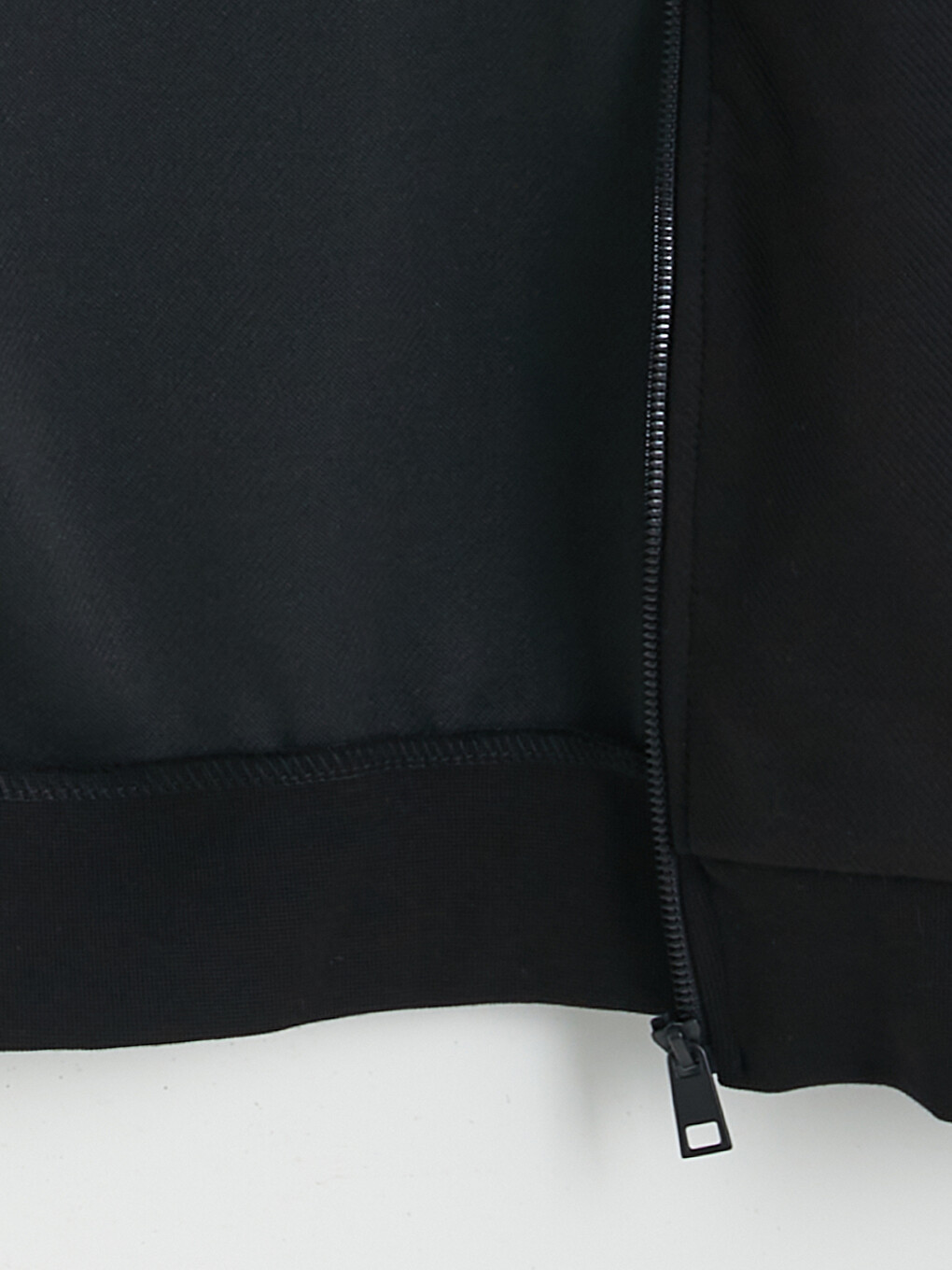 Siyah Dik Yaka Erkek Fermuarlı Sweatshirt-3