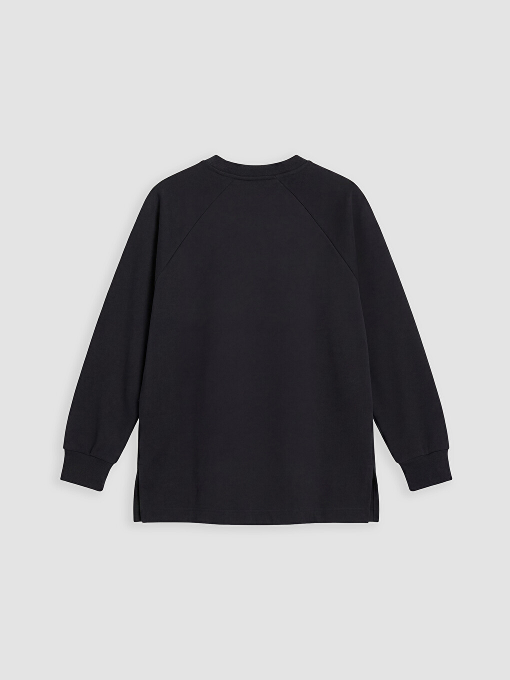 Siyah Soft Touch Oversize Kadın Sweatshirt Tunik-6