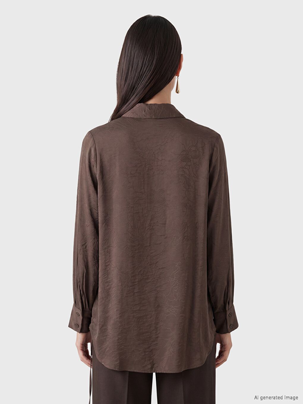 Patterned Modal Blend Women's Shirt Tunic-3
