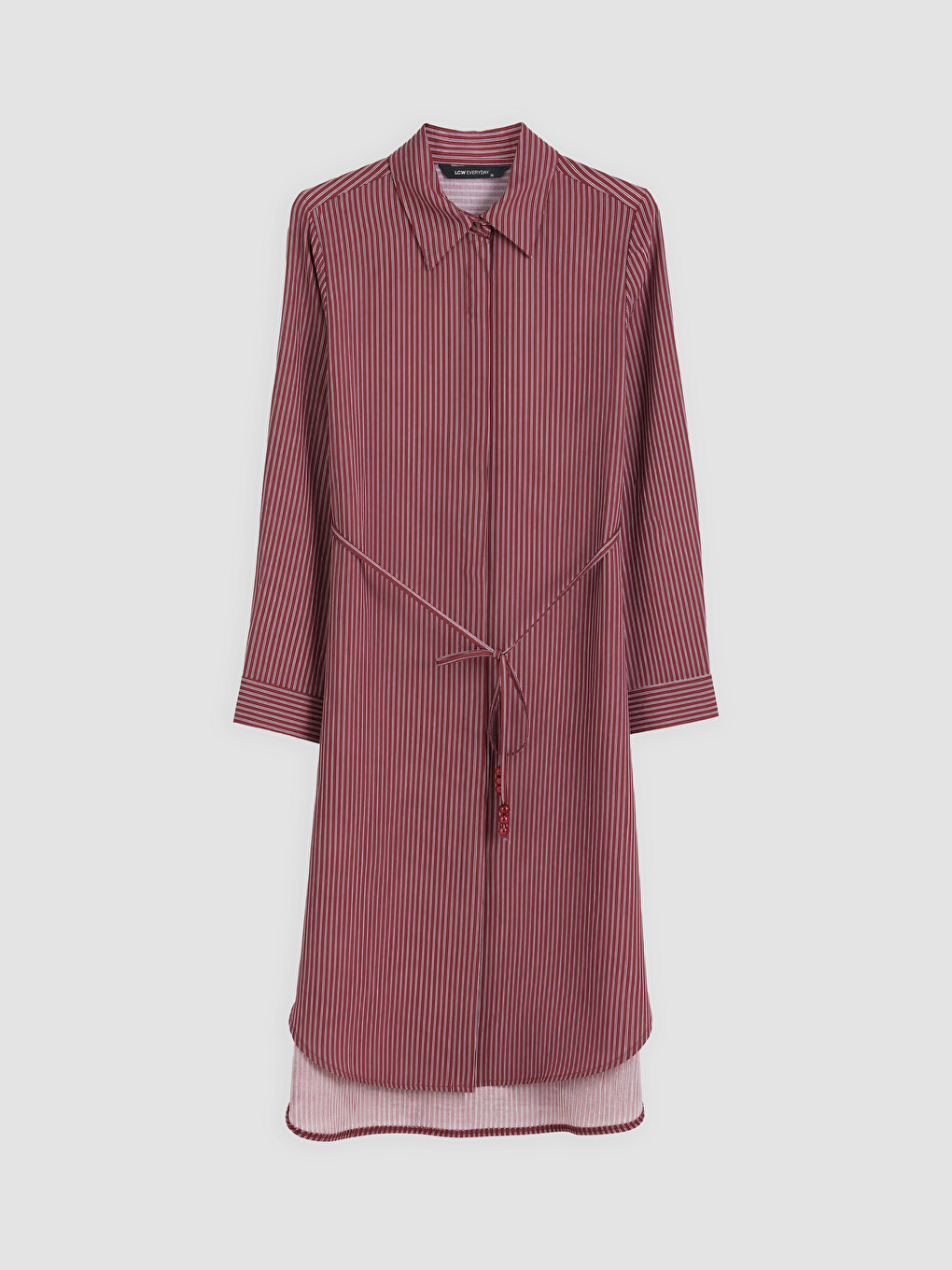 Tunikë Këmishë Oversize Me Shirita Për Gra-5