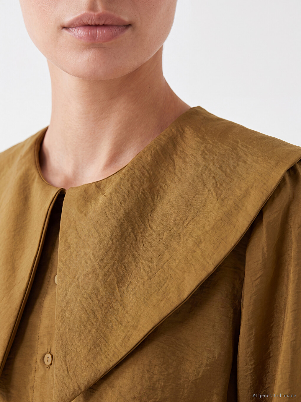 Peter Pan Collar Modal Blend Women's Shirt Tunic-2