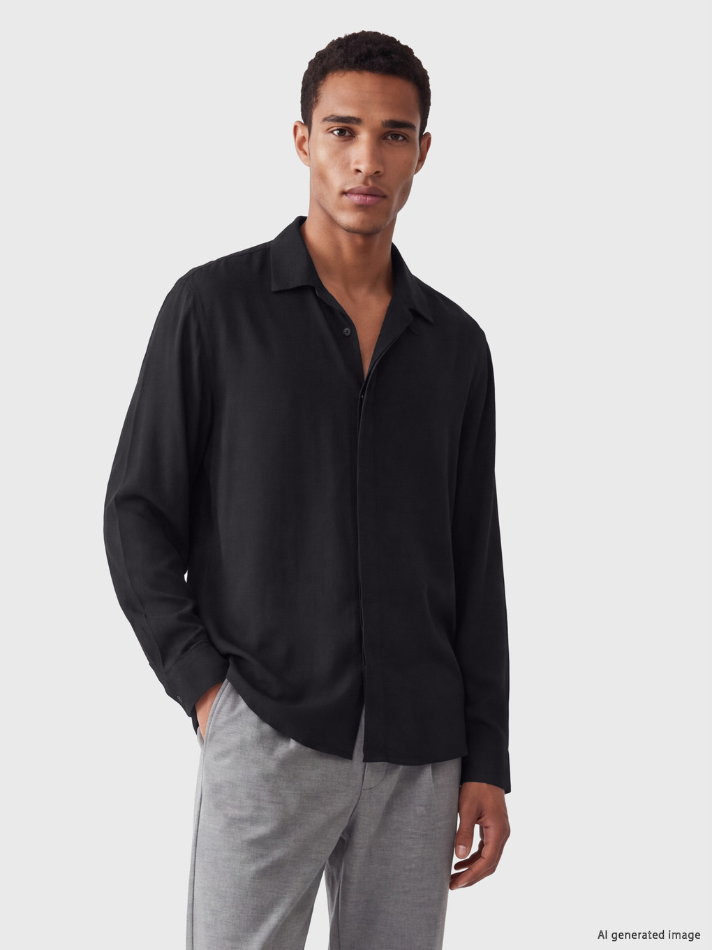 Man Black Shirt