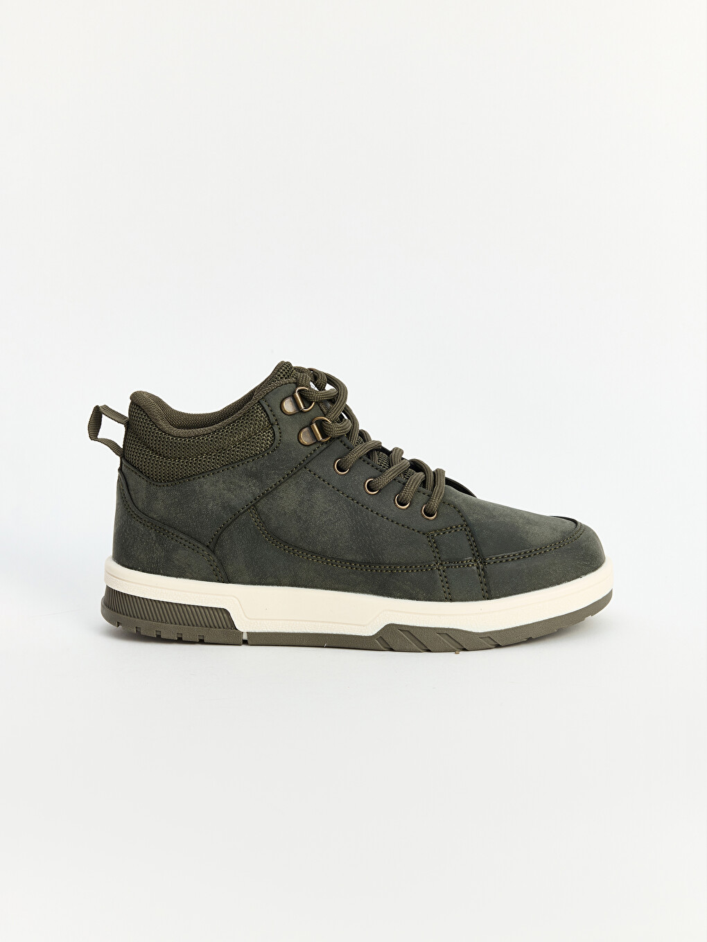 Haki Süet Görünümlü Bilekli Erkek Çocuk Sneaker-1