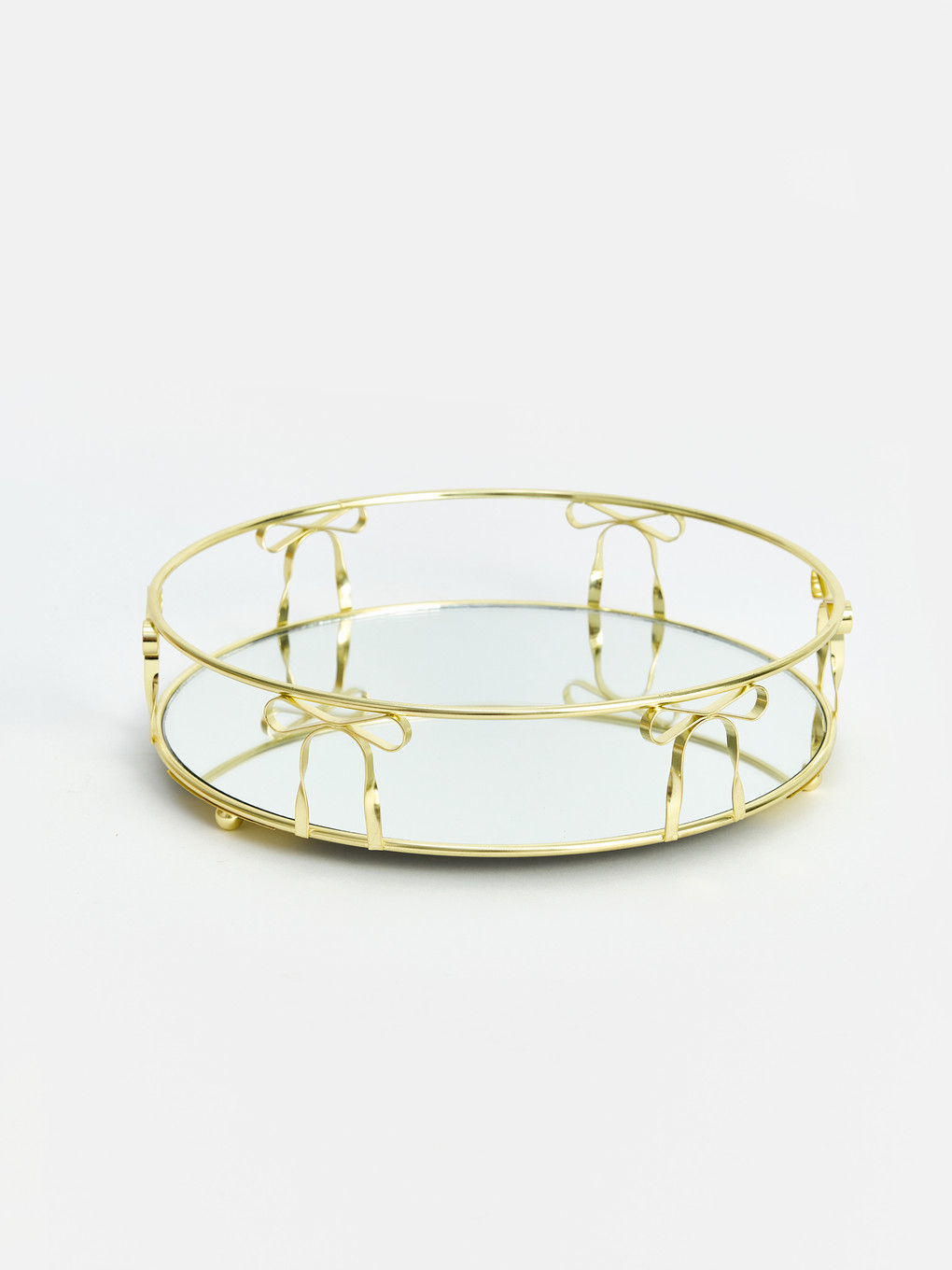 Mirrored Decorative Metal Tray-1