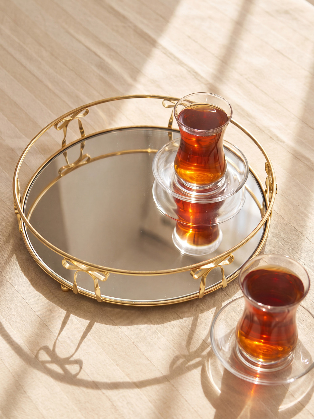 Mirrored Decorative Metal Tray