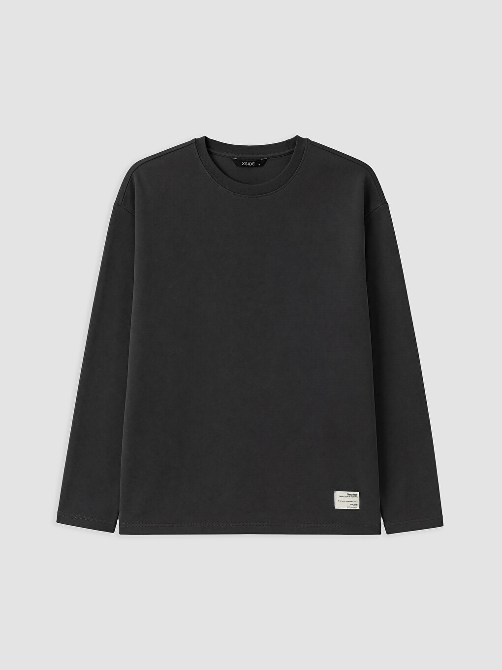 Antrasit Bisiklet Yaka Erkek Sweatshirt